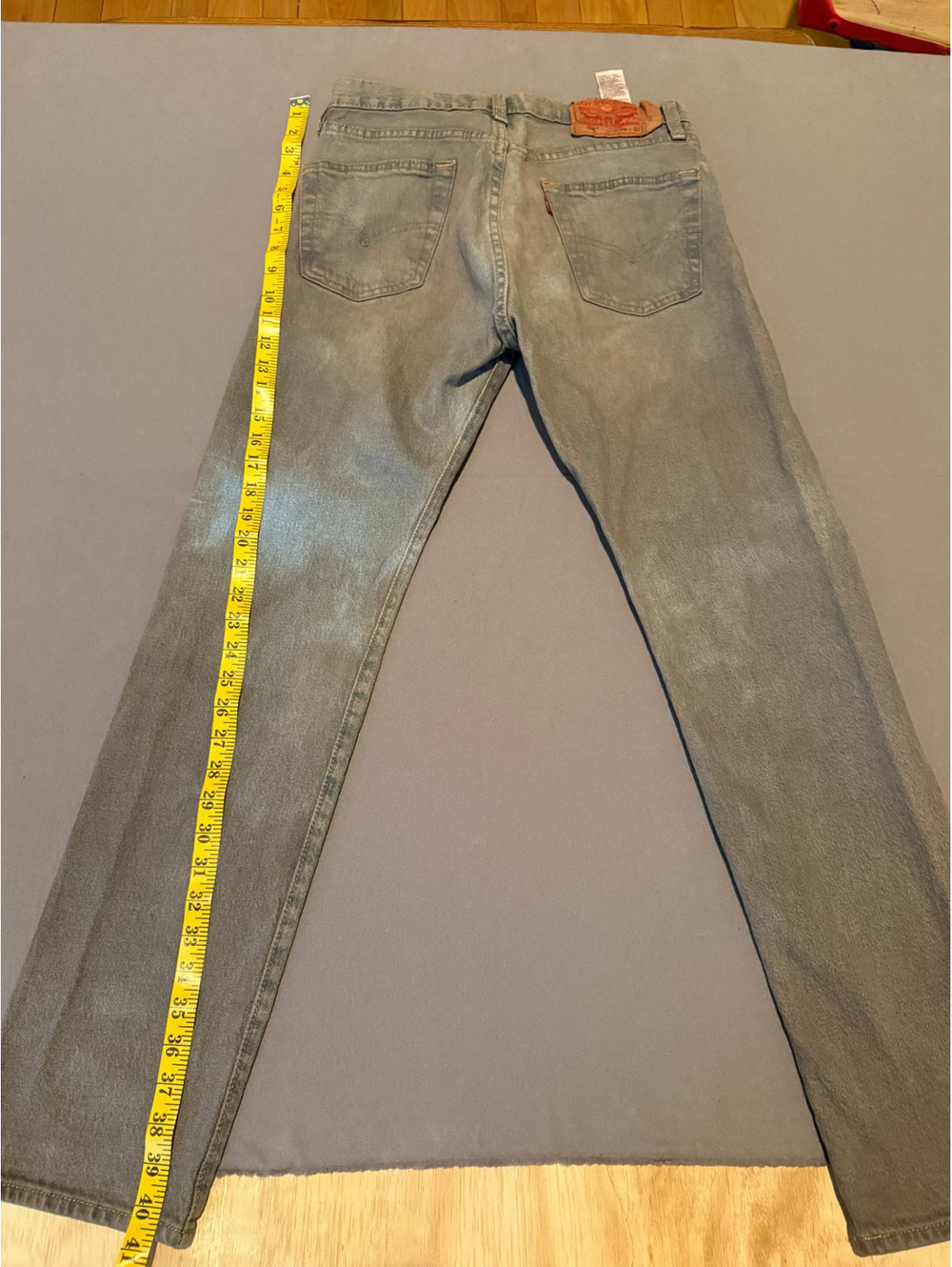 Levi’s 501 Original Fit Jeans W29 L32 Gray Wash Button Fly Straight Leg Denim